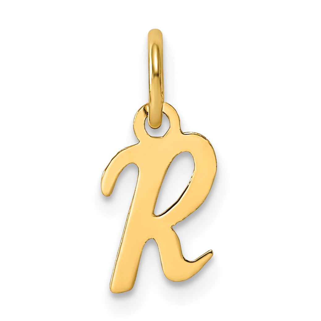 14K Small Script Letter R Initial Charm
