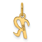 14K Small Script Letter R Initial Charm