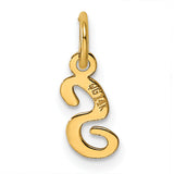 14K Small Script Letter S Initial Charm