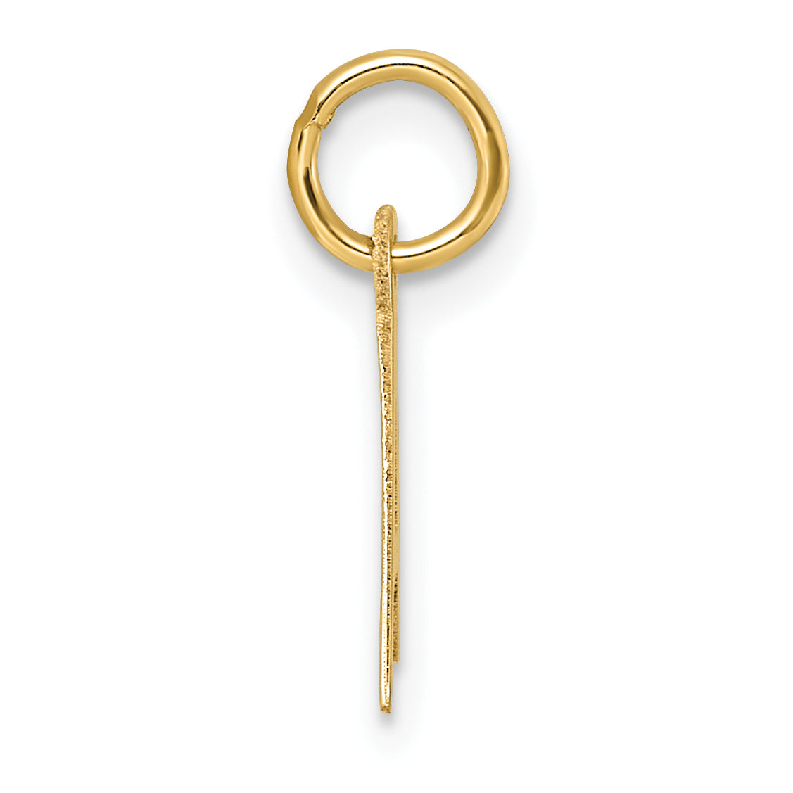 14k Small Slanted Block Letter A Initial Charm