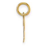 14k Small Slanted Block Letter S Initial Charm