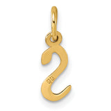 14k Small Slanted Block Letter S Initial Charm
