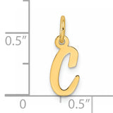 14k Small Script Letter C Initial Charm