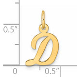 14k Small Script Letter D Initial Charm