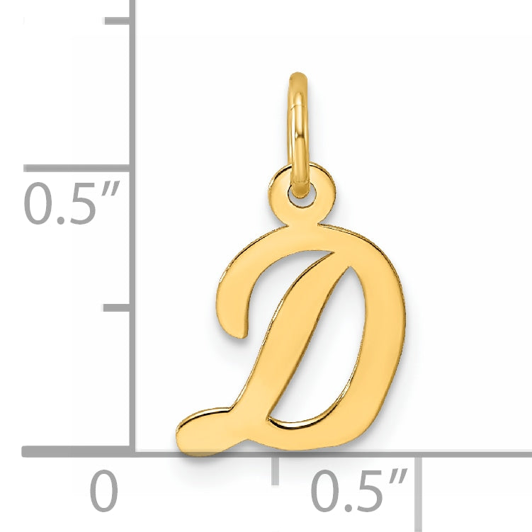 14k Small Script Letter D Initial Charm
