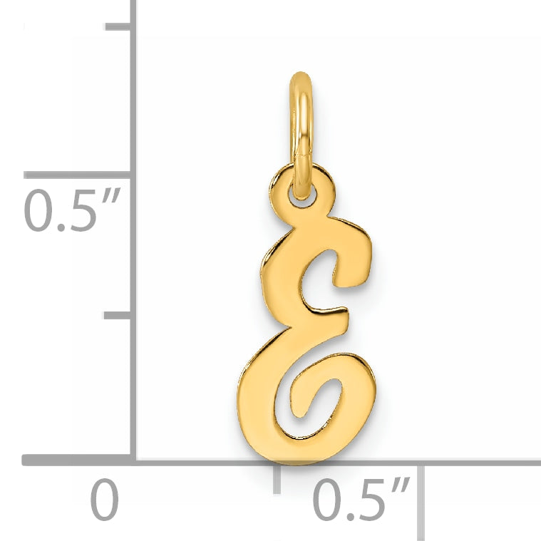 14k Small Script Letter E Initial Charm