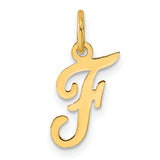 14k Small Script Letter F Initial Charm
