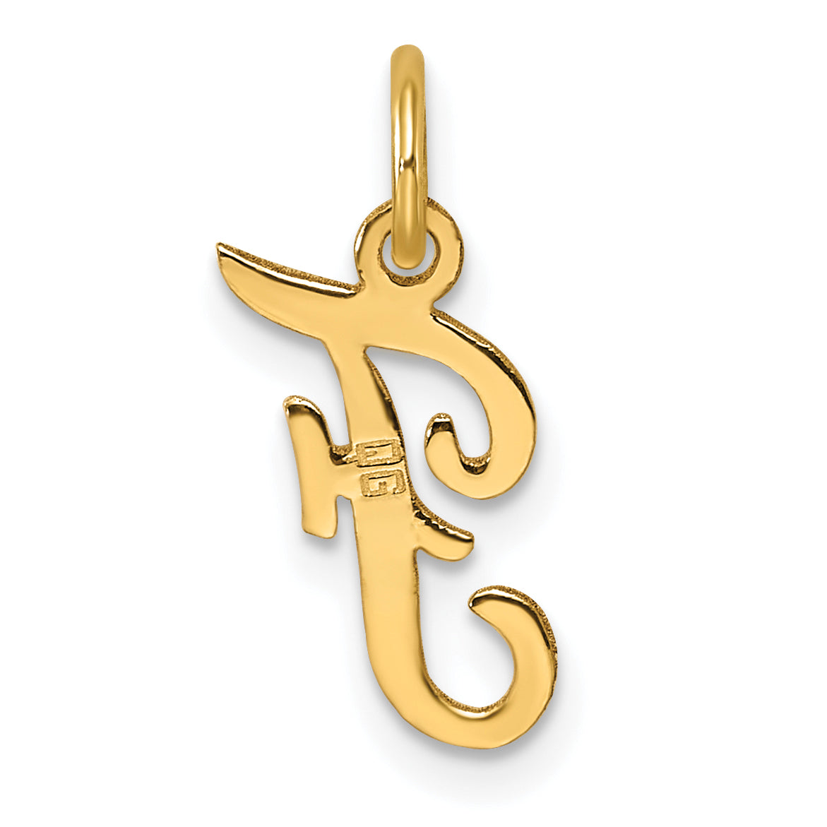 14k Small Script Letter F Initial Charm