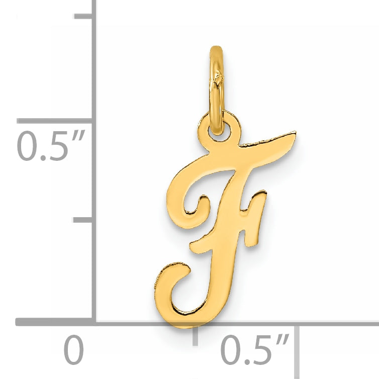 14k Small Script Letter F Initial Charm