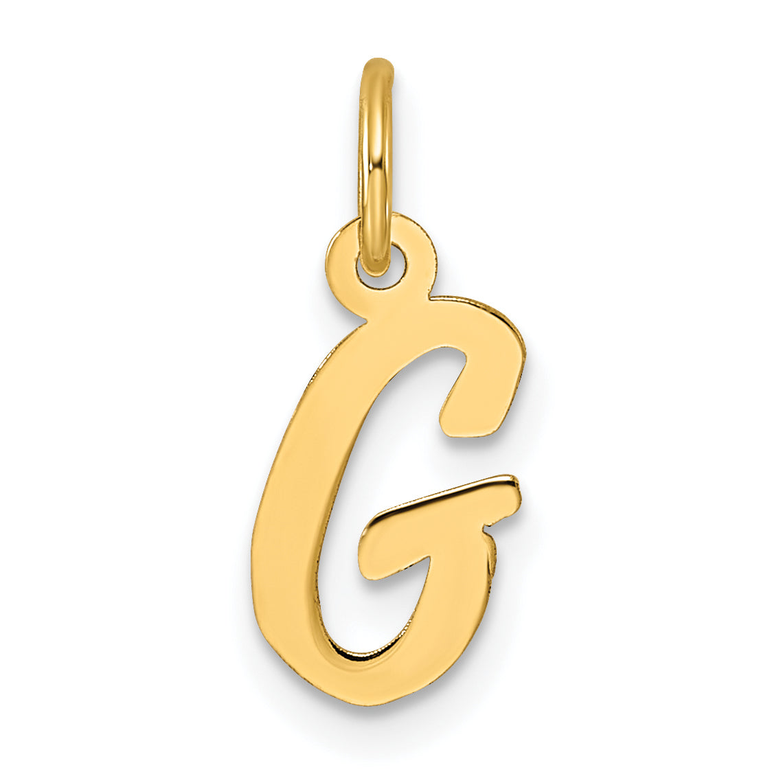 14k Small Script Letter G Initial Charm