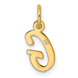 14k Small Script Letter G Initial Charm