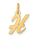 14k Small Script Letter H Initial Charm