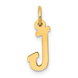 14k Small Script Letter J Initial Charm