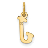 14k Small Script Letter J Initial Charm