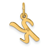 14k Small Script Letter K Initial Charm