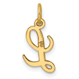 14k Small Script Letter L Initial Charm