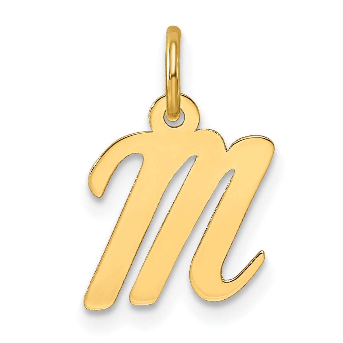 14k Small Script Letter M Initial Charm