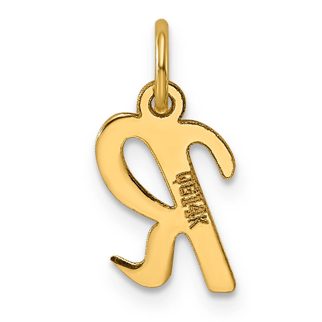 14k Small Script Letter R Initial Charm