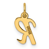 14k Small Script Letter R Initial Charm