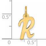 14k Small Script Letter R Initial Charm