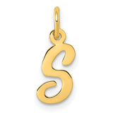 14k Small Script Letter S Initial Charm