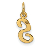 14k Small Script Letter S Initial Charm
