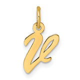 14k Small Script Letter V Initial Charm