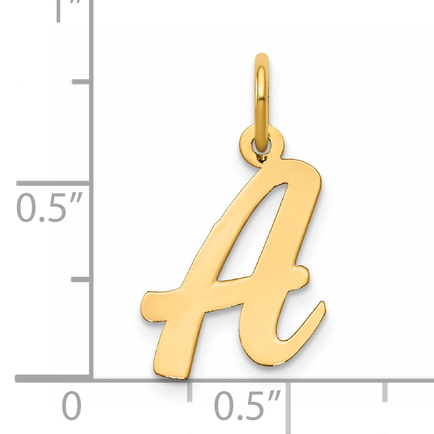 14k Medium Script Letter A Initial Charm